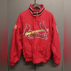Majestic St. Louis Cardinals Full Zip Red Jacket Size Large